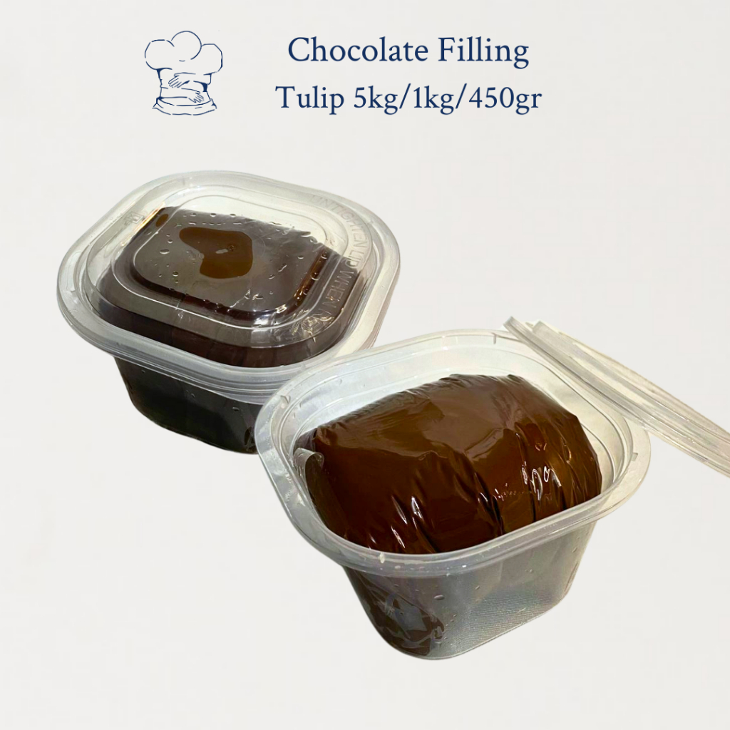 

Tulip Filling Dark Chocolate 450gr (Repack) – Selai Siap Pakai untuk Pastry | Filling Cokelat Tulip