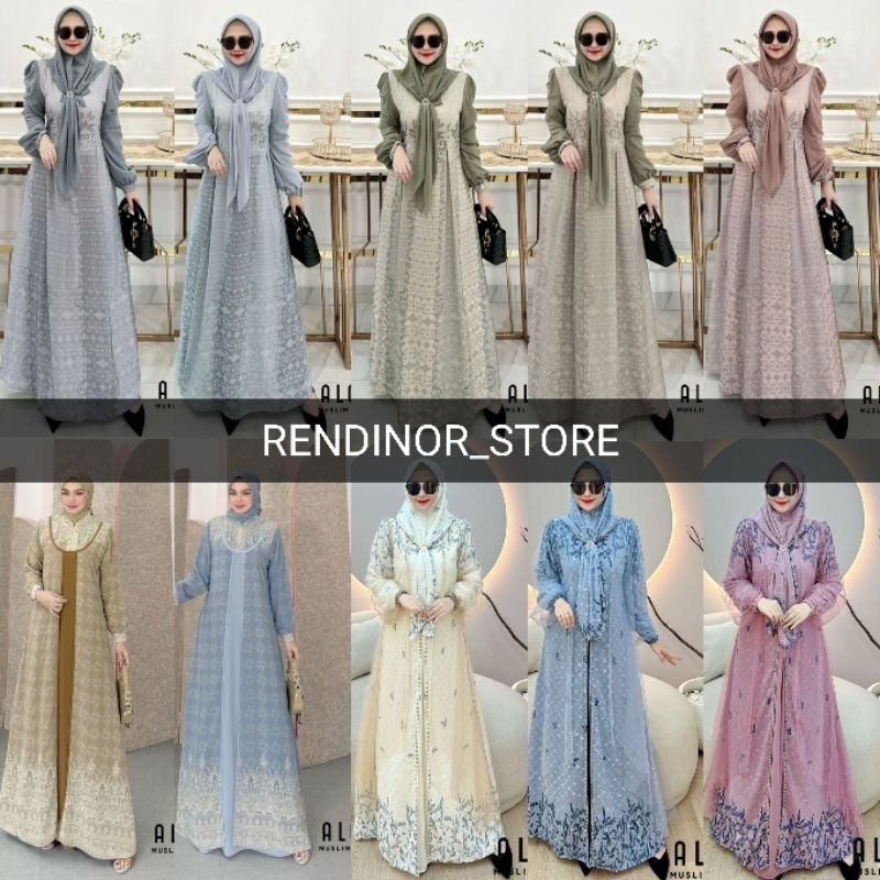 RIA YOLANDA LALITA   SET ( GAMIS DAN HIJAB) BY ALODY READY SIAP KIRIM