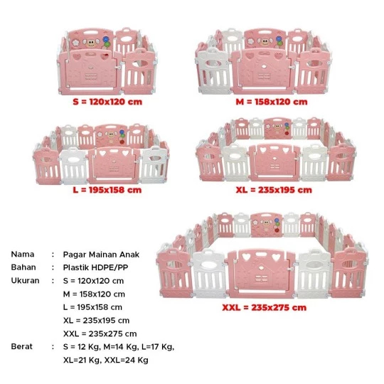Pagar Pengaman Bayi Anak Baby Bermain Pagar Bermain anak pagar baby PG-M1205
