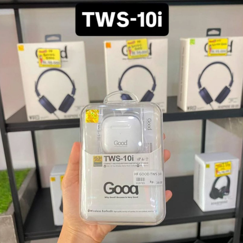 HF BLUETOOTH GOOD TWS 10I HEADSET MINI AIRPOD GOOD