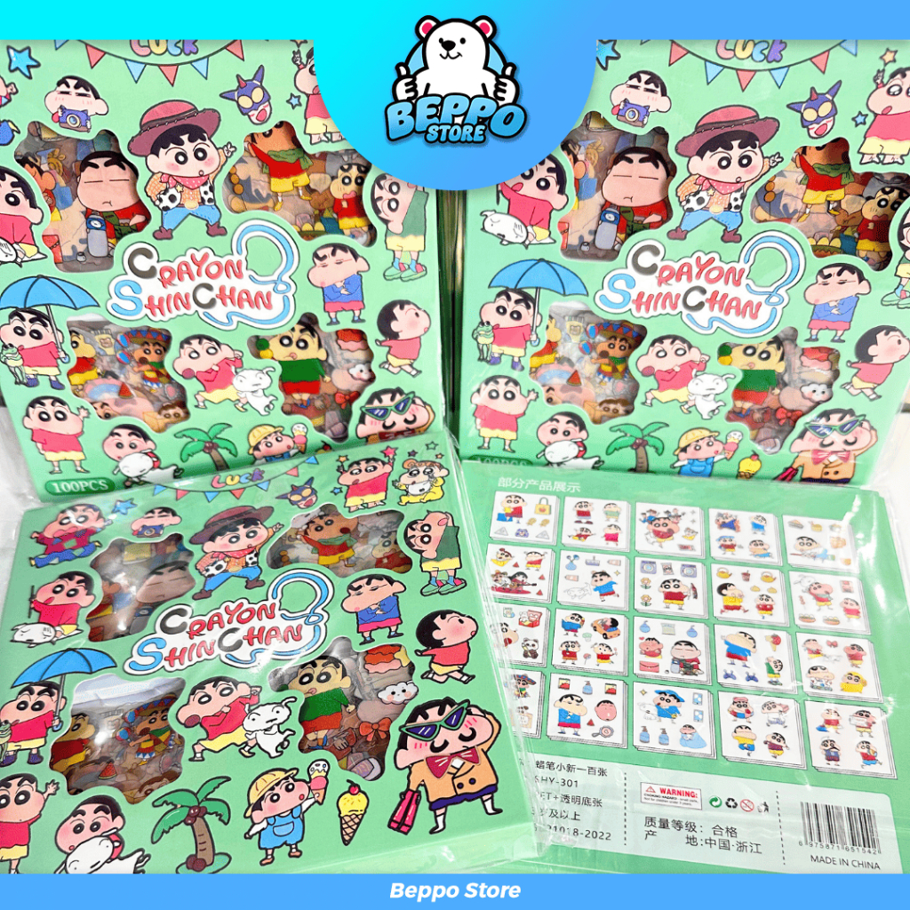 

Sticker Momo / Nono Crayon Shinchan isi 100 pcs, tahan air, lucu, keren, cocok untuk anak anak