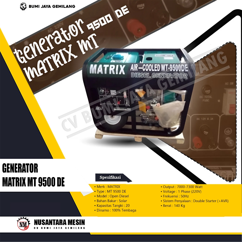 GENERATOR MATRIX MT 9500 DE