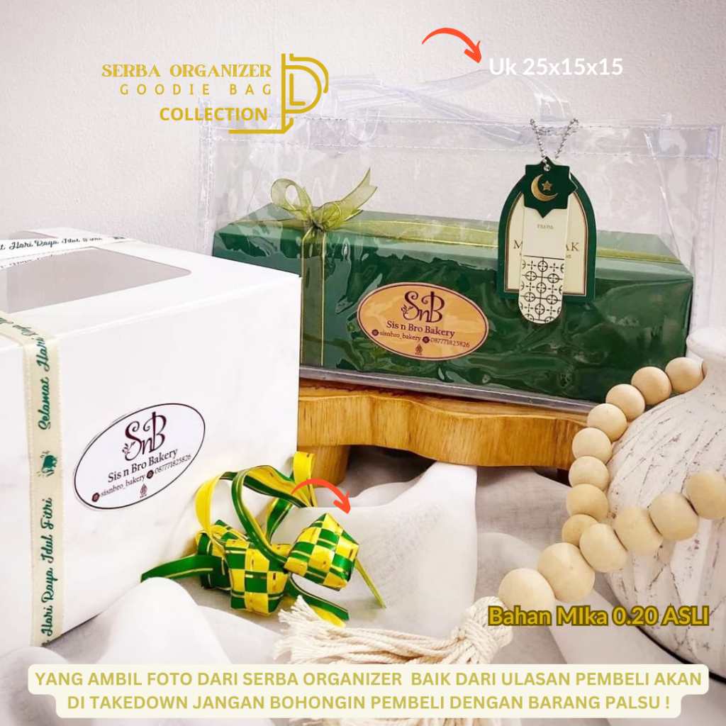 Tas Mika Plastik Box Dus Kotak Nasi Kotak makan GoodieBag Hamper Kotak Brownies Kue Bolu Dus KemasaN
