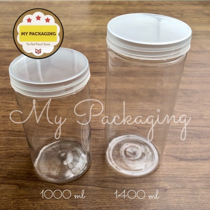 Toples Tabung Silinder 1400ml | Jar Plastik 1400 ml - 40pcs