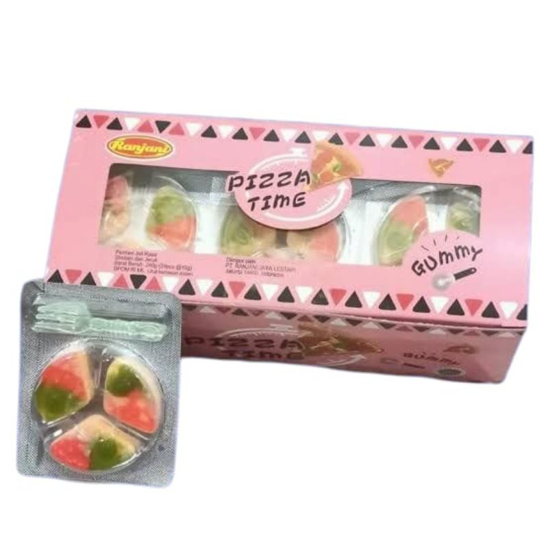 

Permen Kenyal Pizza Time Rinjani Boxisi 24 pcs