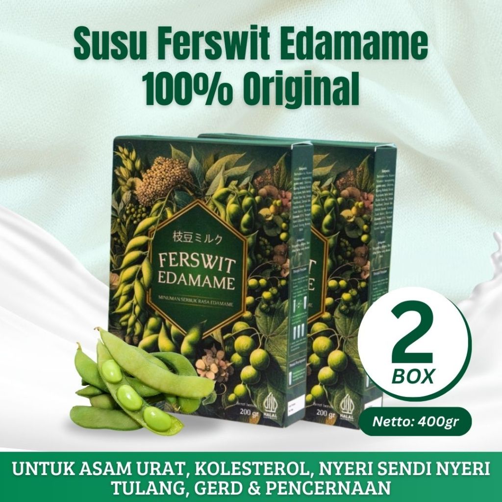 

Ferswit Susu Bubuk Edamame Jepang Murni Untuk Masalah Tulang & Nyeri Sendi 2 Box