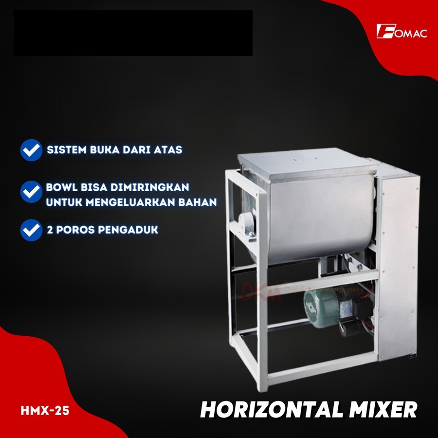 FOMAC HMX-25 Horizontal Dough Mixer Mesin Pengaduk Adonan HMX-25 FOMAC