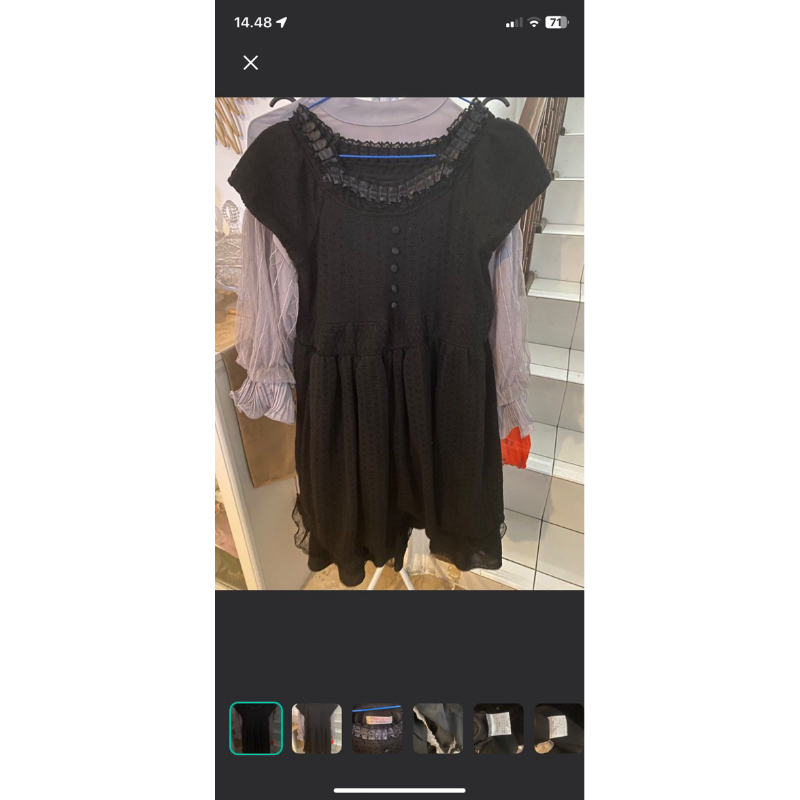 y2k gothic goth tralala liz lisa dress knit black dark coquette