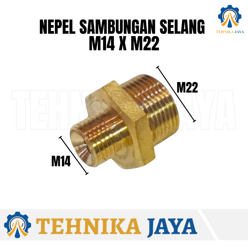 Nepel Sambungan Selang Jet Cleaner High Pressure M14 x M22