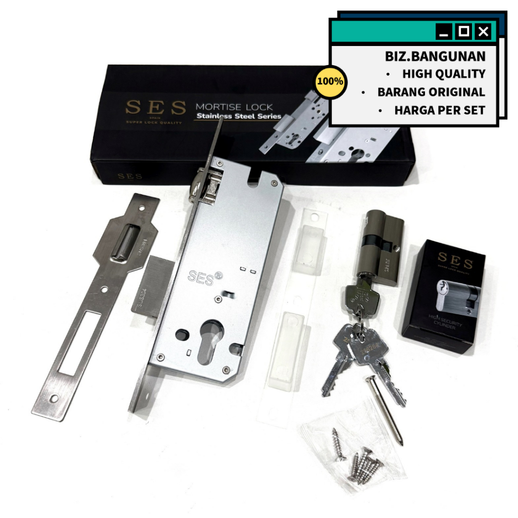 BODY PELOR SES 2036-40MM PUTIH - KUNCI PINTU GANDA KUPU TARUNG