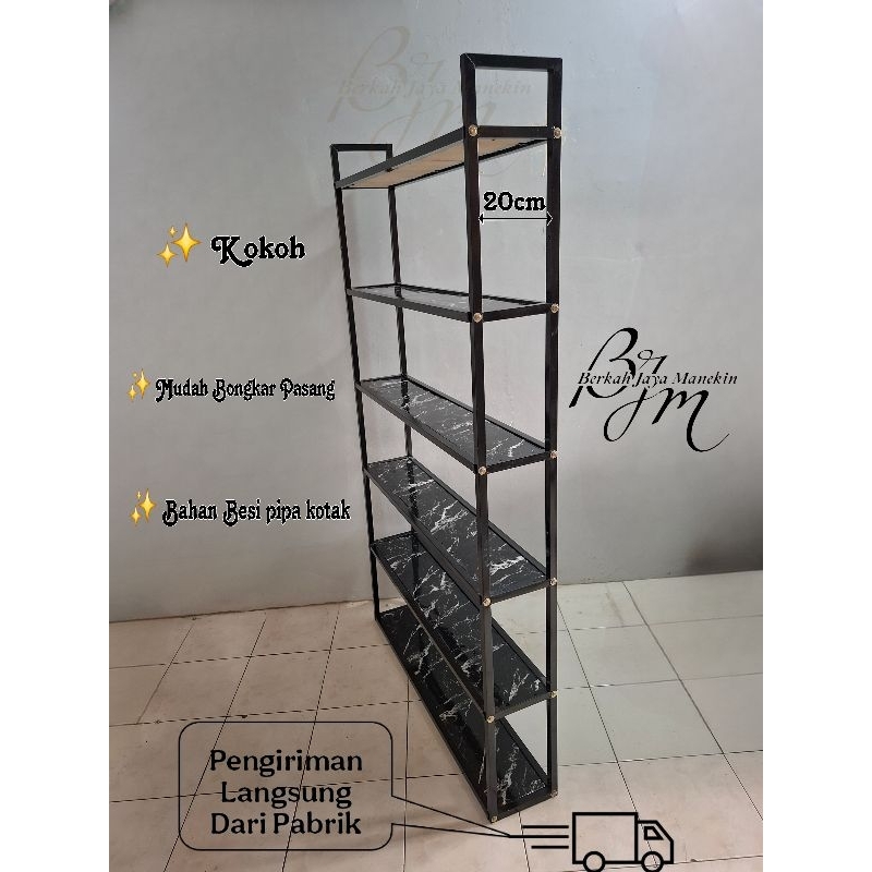RAK TEMPAT BUKU / RAK DEKORASI TOKO / DISPLAY KOSMETIK / DISPLAY UNTUK ROTI / DISPLAY PARFUM / PAJAN