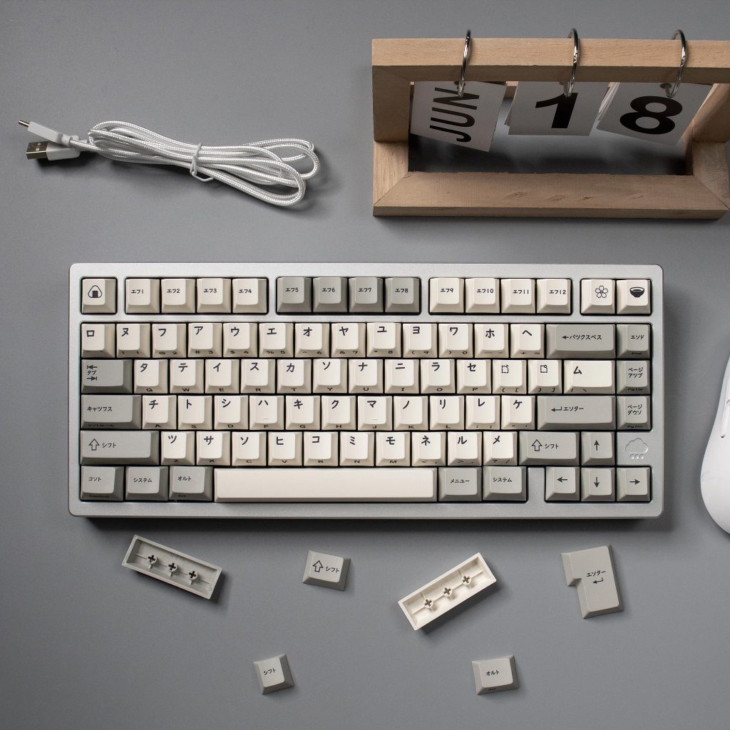 Retro Katakana Japanese Root PBT Dye Sublimation Cherry Profile Keycaps