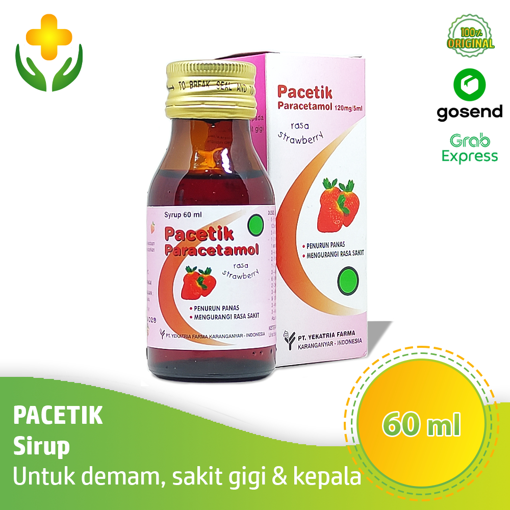 Pacetik Sirup 60 ml - Obat Demam Anak Nyeri Ringan Anak