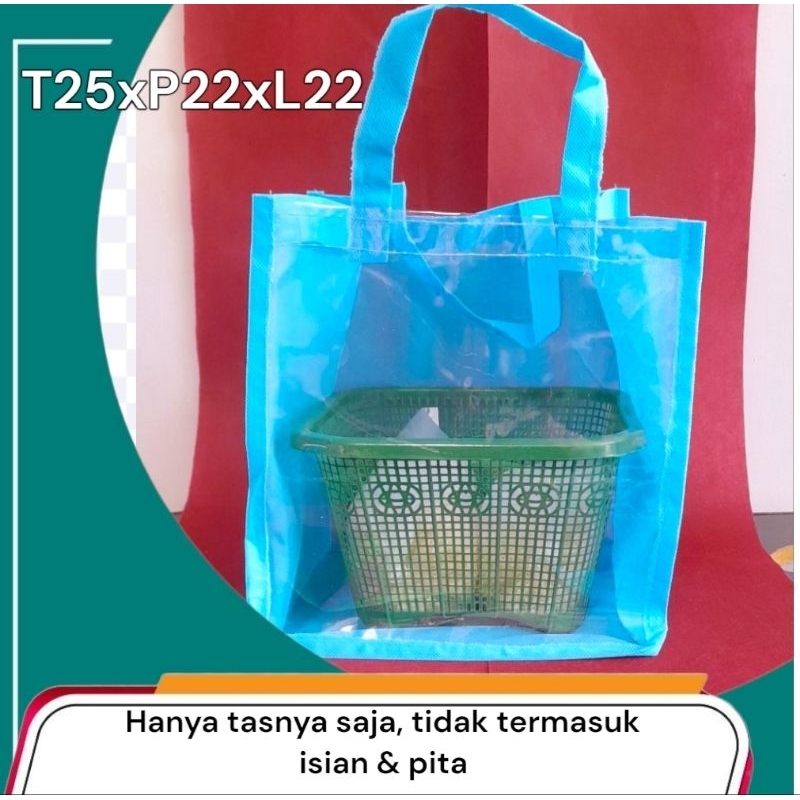 

LR TAS MIKA TRANSPARAN Kotak Nasi UKURAN T25xP22xL22 /Tas Hantaran kenduren/