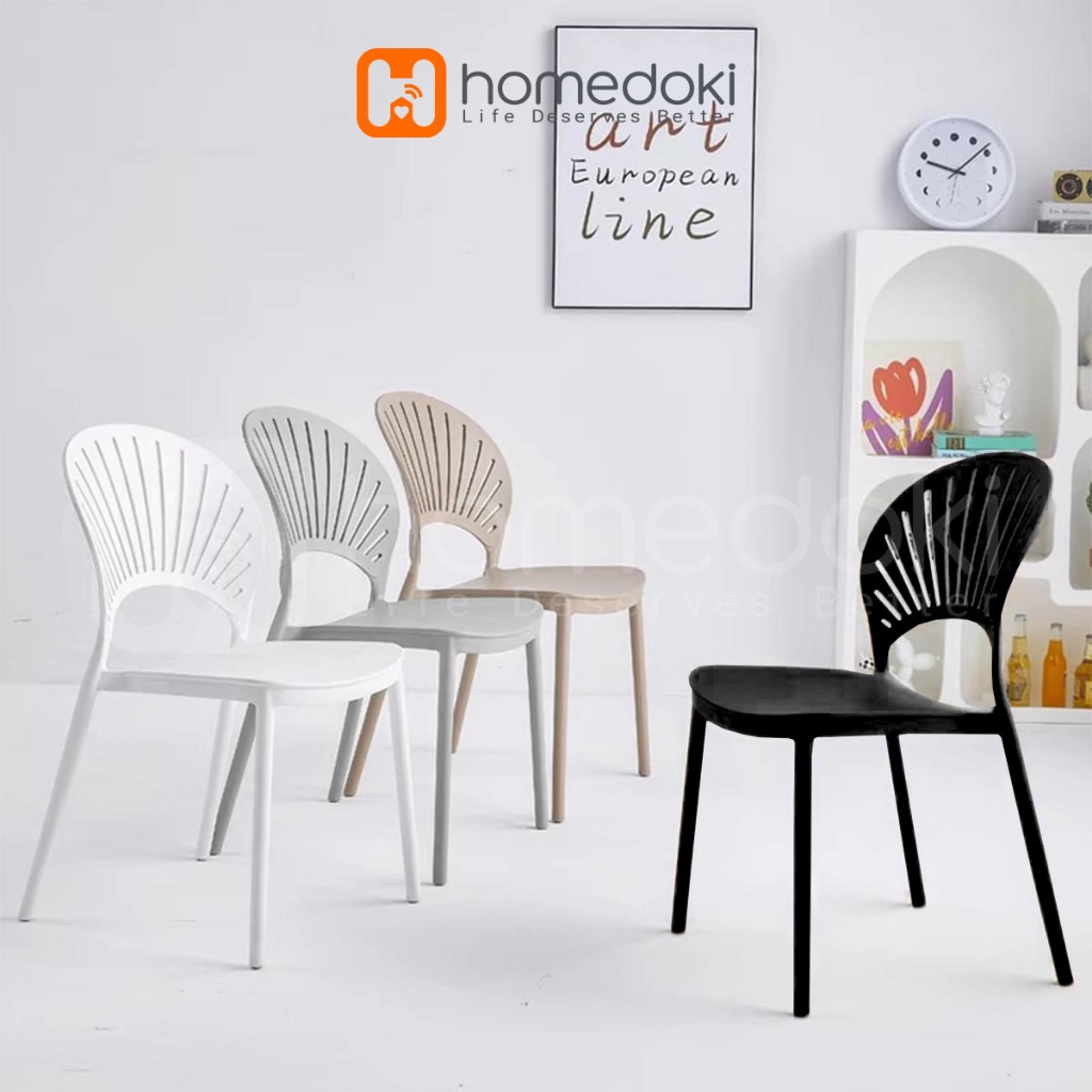 Homedoki Kursi Plastik / Kursi Makan / Kursi Cafe / Kursi Kantor