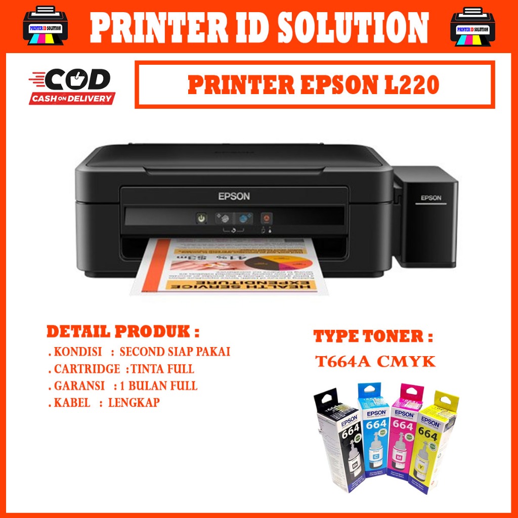PRINTER EPSON L220 220 ALL IN ONE  BEKAS BERKUALITAS
