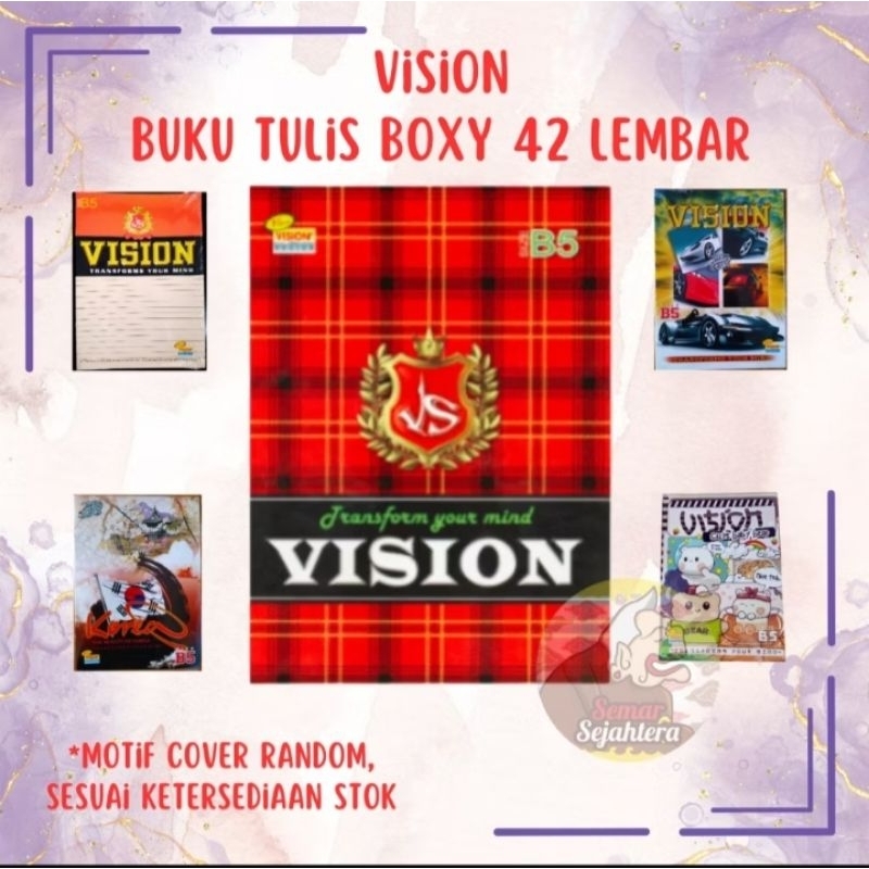 

Buku tulis vision boxy B5 42 lembar (isi 6 pcs)