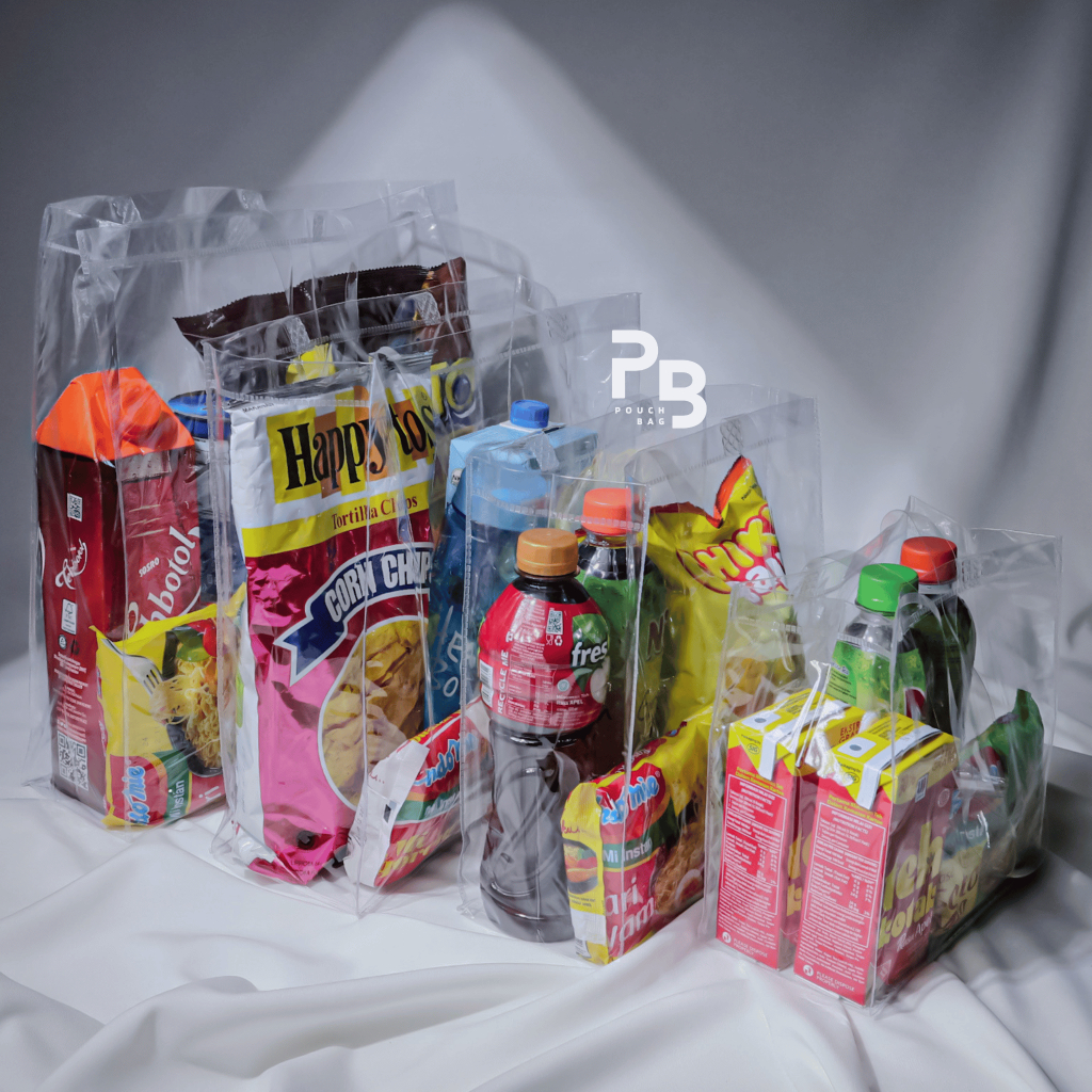 

Tas Mika PVC Murah Polos Goodiebag Hampers Souvenir Ulang Tahun Transparant Bening