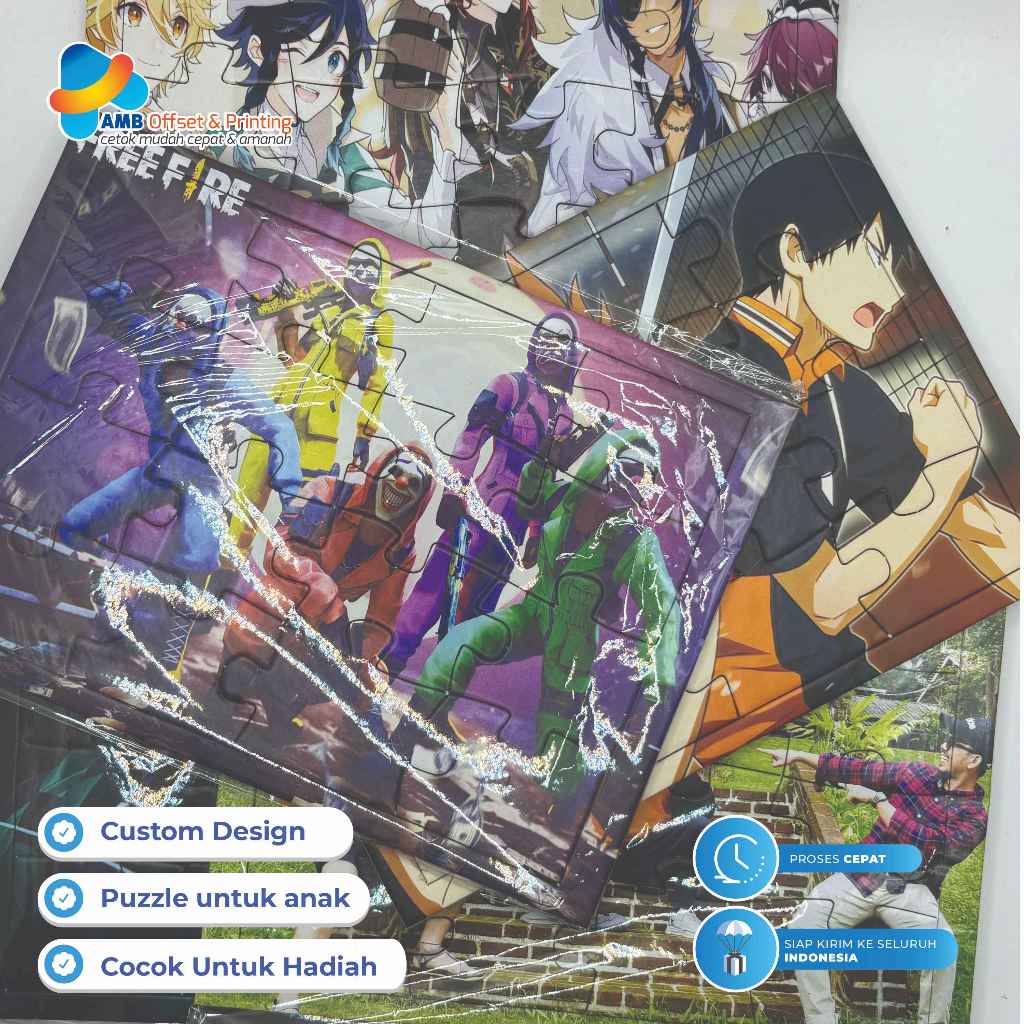 [ Puzzle Custom ] Puzzle Kertas / Puzzle anak anak dan dewasa / Puzzle Souvenir / Puzzle Design Suka