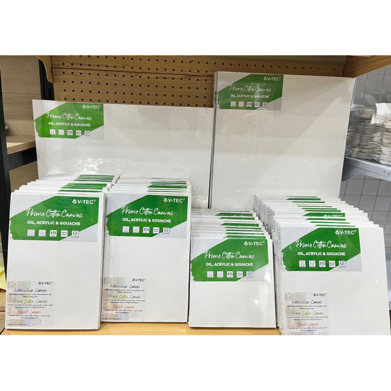 

Kanvas Lukis Premium V-TEC / Kanvas 40x50cm 40x60cm 50x50cm / Prime Cotton Canvas 375 GSM