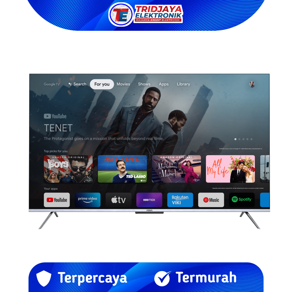 TV AQUA 55 Inch Bezel-Less Smart TV Murah Garansi Resmi