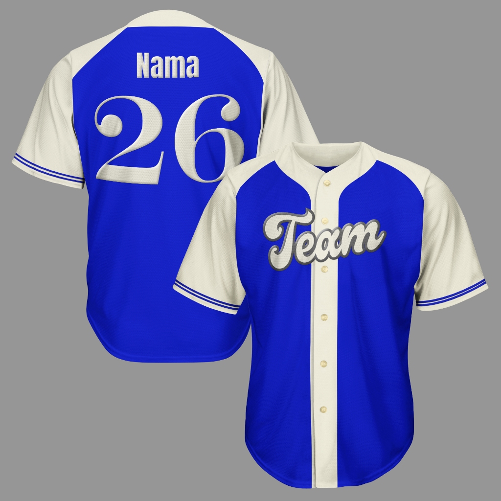 Jersey Baseball Custom Bordir Bebas Desain 01