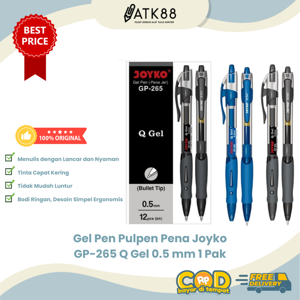 

[ATK88] Ballpoint Gel Pen Joyko GP-265 Q Gel 1 PAK / 12 PCS