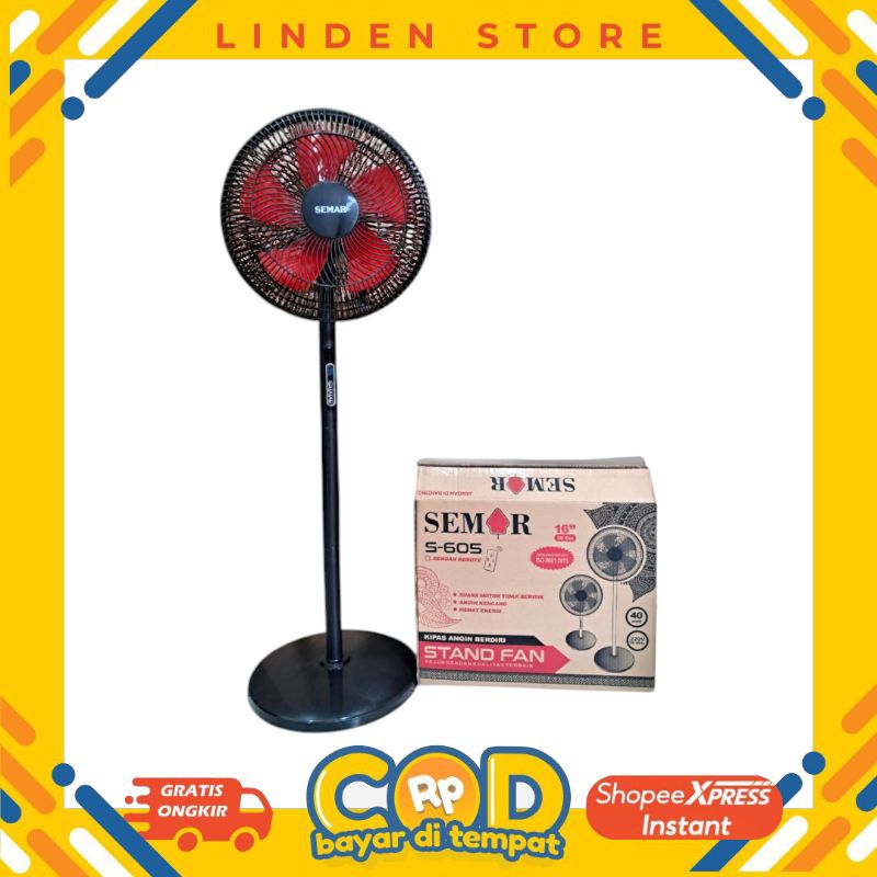 LSID Stand Fan/Kipas Berdiri Remote Semar 16" S-605R (REMOTE)