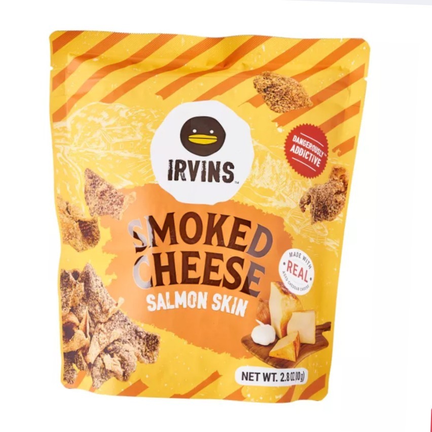 

Irvins Smoked Cheese Salmon Skin (Ready Stock)
