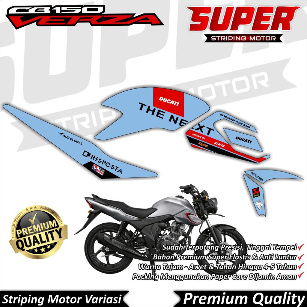 Stiker CB Verza Anti Luntur keren Striping CB Verza Striping Honda CB Verza The Next