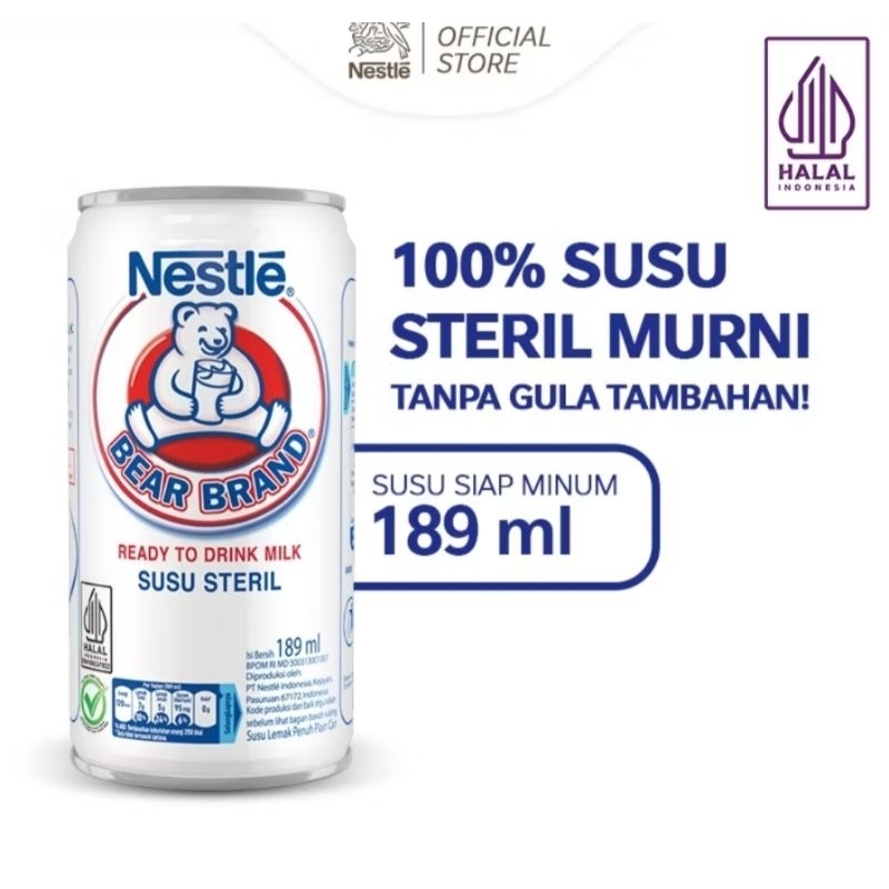 

BEAR BRAND susu beruang susu steril 189ml