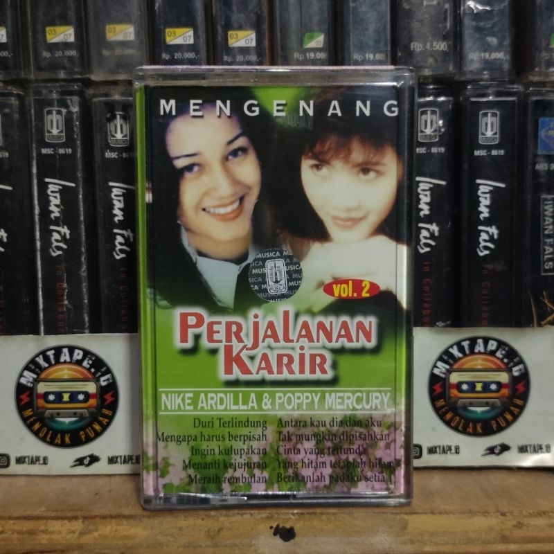 Kaset Pita - Perjalanan Karir Vol 2 - Nike Ardilla - Poppy Mercury - Radio Tape - Kaset - Radio - Pe