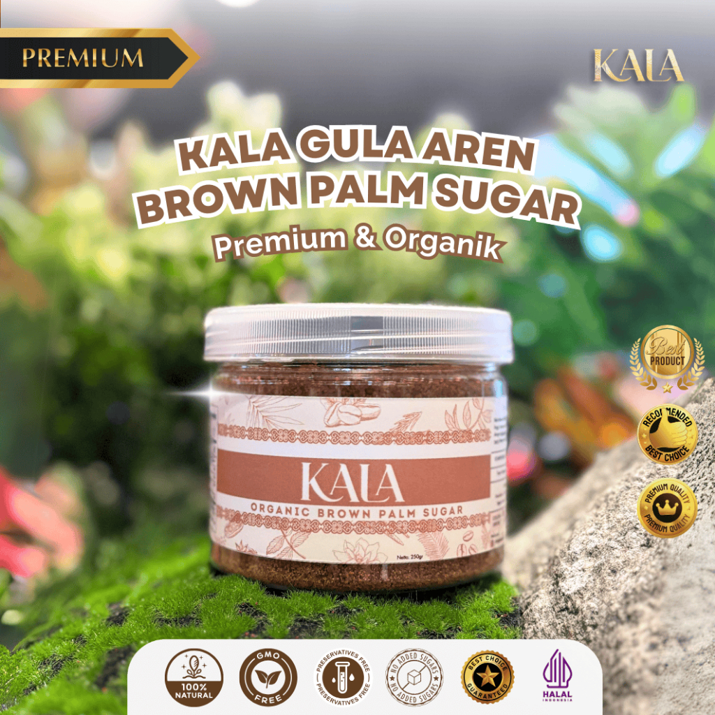 

Gula Aren Murni 100% - Brown Palm Sugar Kala 250g - Gula Aren Toples Premium