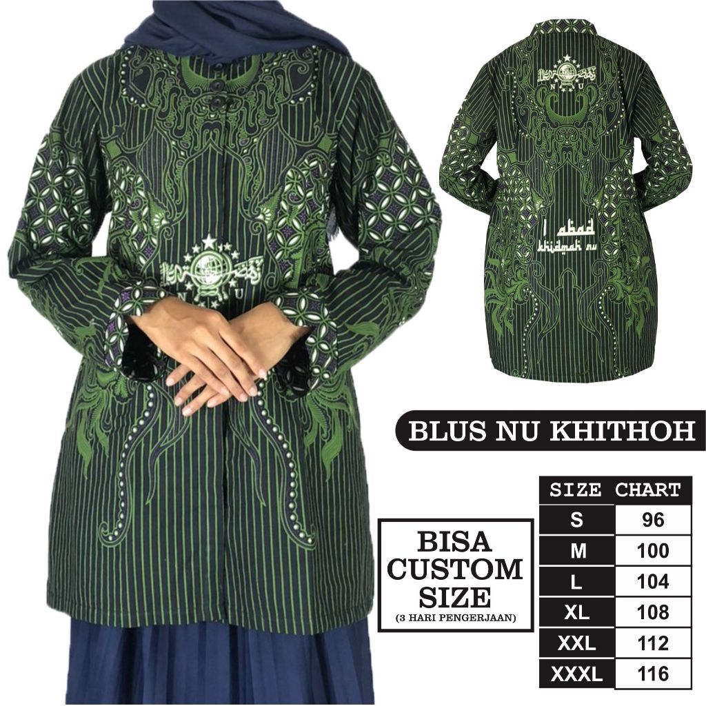 Blus batik NU Wanita Khittoh Batik Khittoh NU Seragam NU Wanita