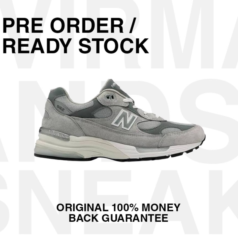 New Balance 992 Made in USA Grey Original 100% Sneaker resmi
