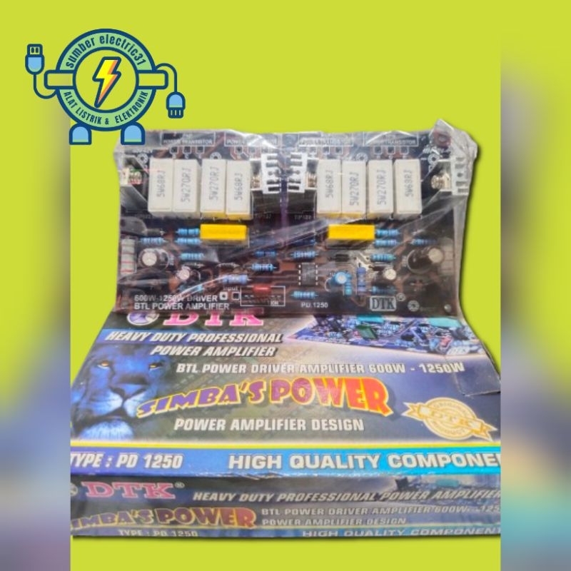 KIT DRIVER POWER AMPLIFIER BTL 600 WATT SIMBA DTK PD 1250