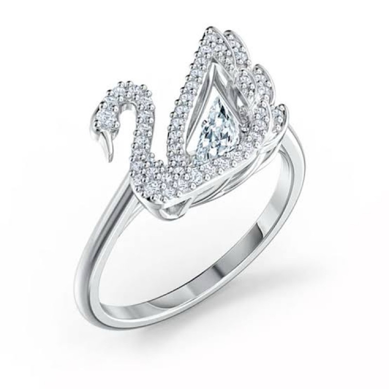 (TANYA STOCK DULU) Swarovski Dancing Swan White Ring