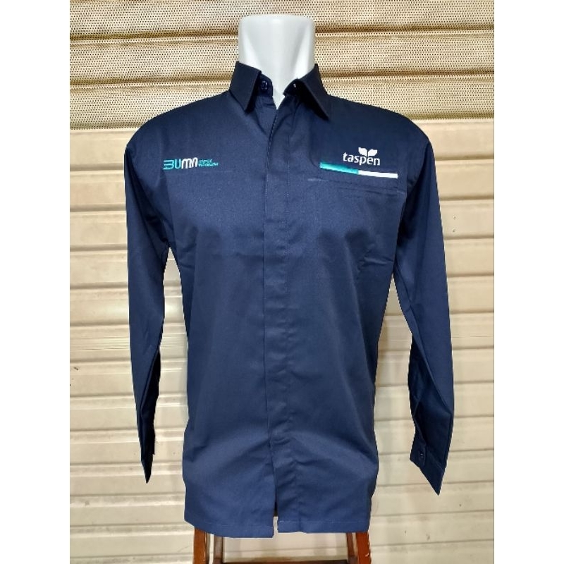 Kemeja BUMN Taspen Seragam Taspen Nevy Panjang