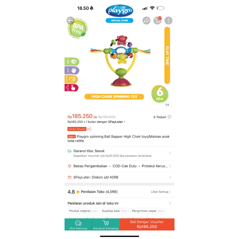 preloved mainan playgo nemenin makan