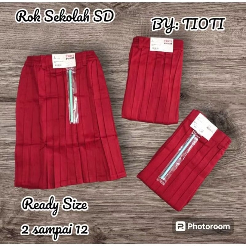 TIOTI ROK SD MERAH PENDEK KATUN SERAGAM SEKOLAH