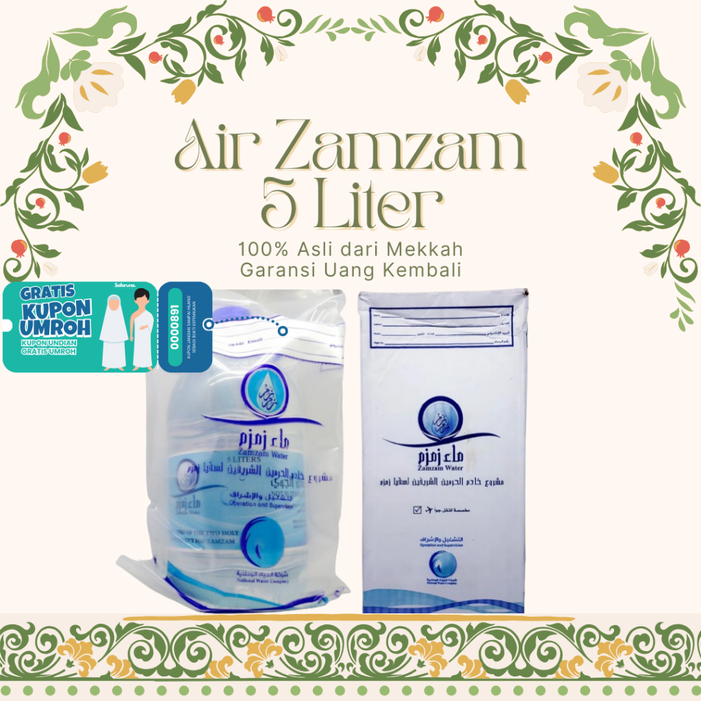 

ZAM-ZAM HAJI ASLI GALON 5L - DENGAN BARCODE RESMI - OLEH-OLEH TERBAIK