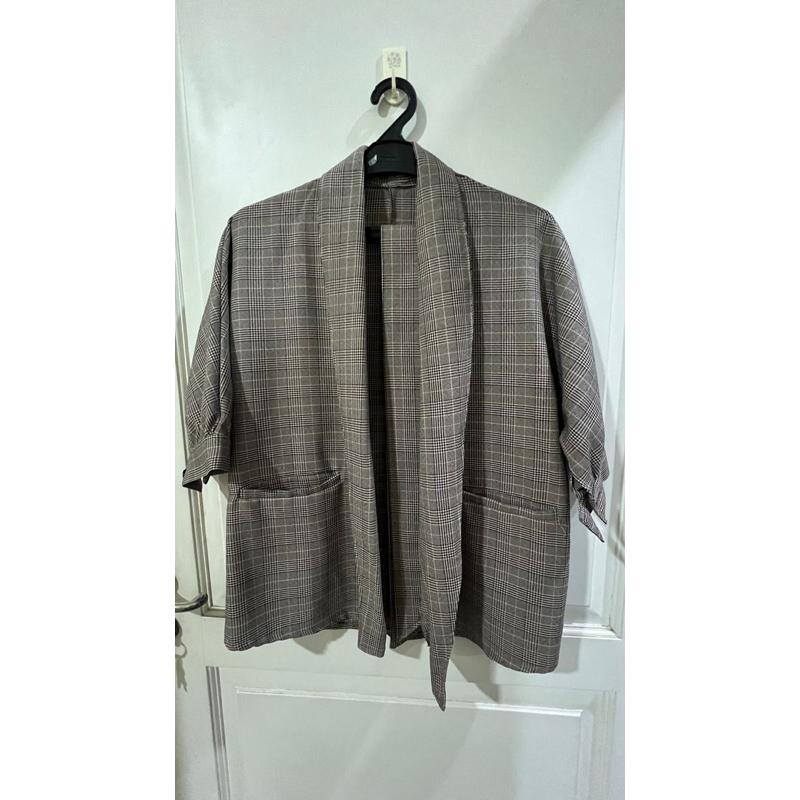 Blazer coklat kotak2 GOOD CONDITION 90%