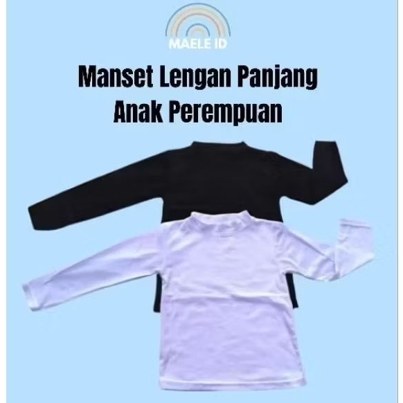 Manset Anak Perempuan | Manset Anak | Manset Anak Tangan Panjang Polos
