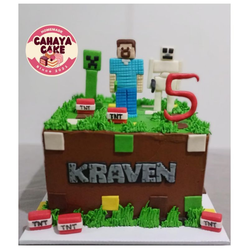 

Kue Ulang Tahun Minecraft / Minecraft Cake / Kue Ultah Karakter Minecraft