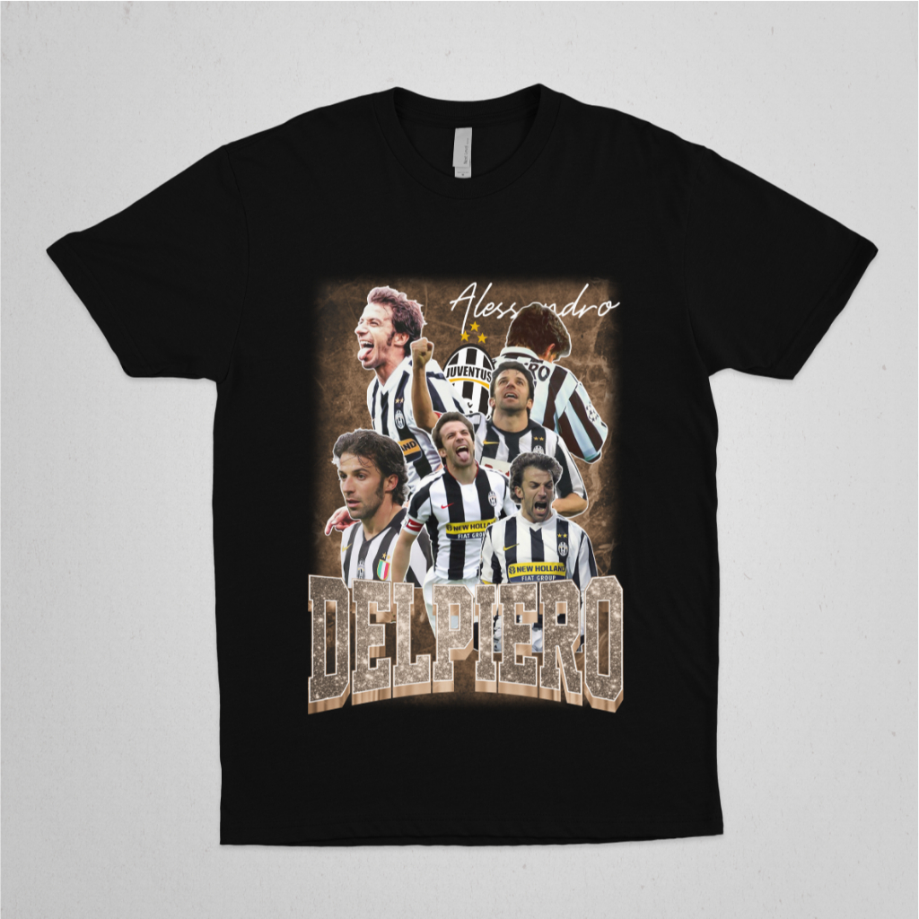 T-SHIRT DEL PIERO // KAOS DEL PIERO // ALESSANDRO DEL PIERO // KAOS VINTAGE DEL PIERO // JUVENTUS //