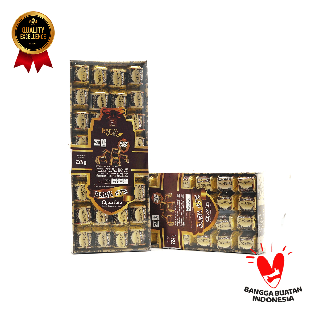 

COKELAT DARK 67% MIKA 32 BIJI - KAMPUNG COKLAT
