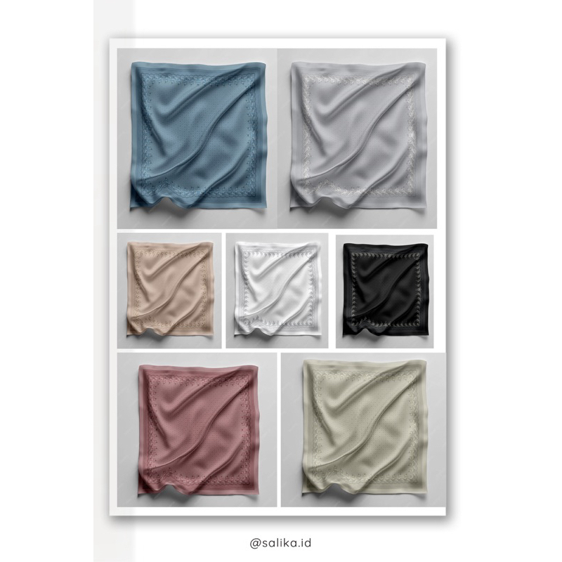Hijab Motif Alisha || Kerudung Segiempat Voal Motif Premium || Hijab Persegi Motif