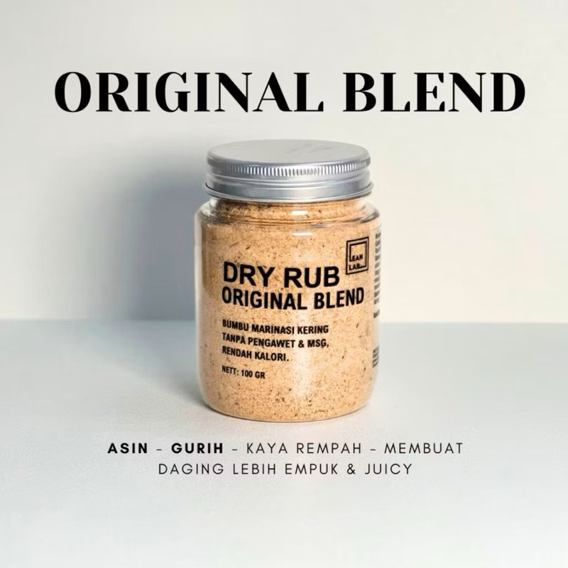 

Bumbu Masak Dry Rub Leanlab Marinasi Rendah Kalori 100g x1 (Original/Cajun/Teriyaki)