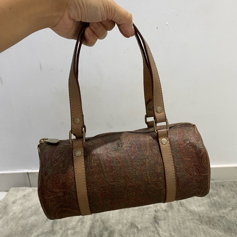 shoulder bag motif kulit dr etro ori preloved