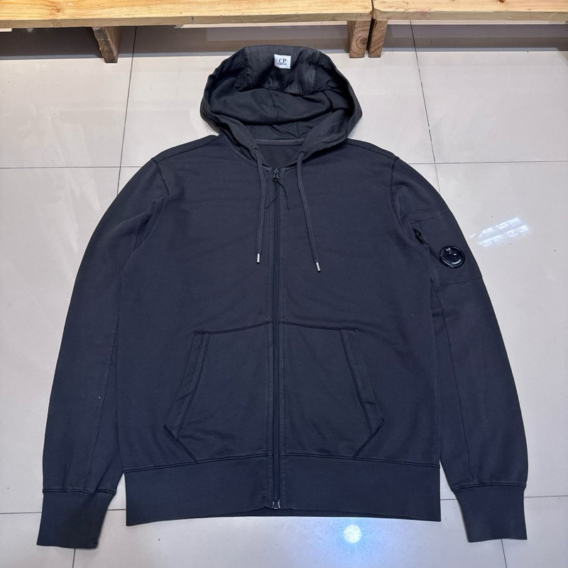 hoodie zipper cp company hitam